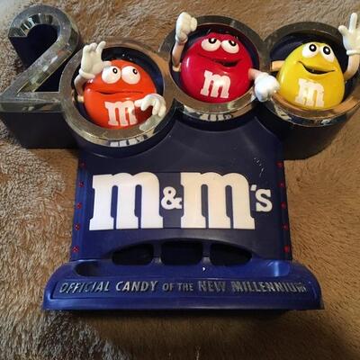 Two Vintage M&M Store Display 13â€ Dispensers.