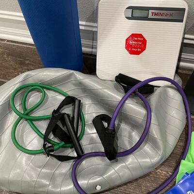 Lot 110. Exercise Gear and Scale