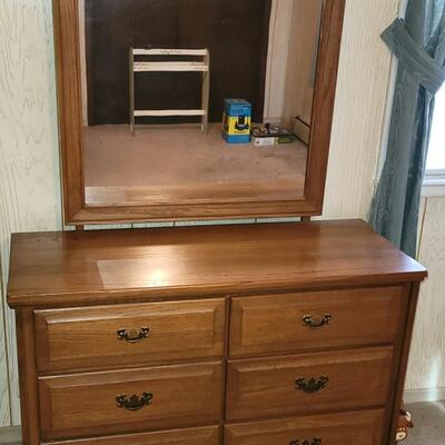 Nice 6 Drawer Dresser with Mirror
