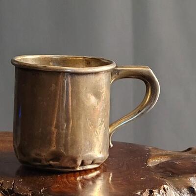 Lot 7: Antique Sterling Silver Small Cup w/ Handle