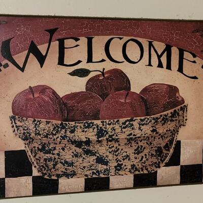 Apple Themed Welcome Sign