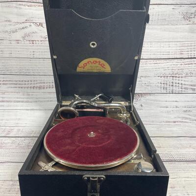 Vintage Antique Garrard Sonora Skivor Stift Grammofoner Record Player No. 22