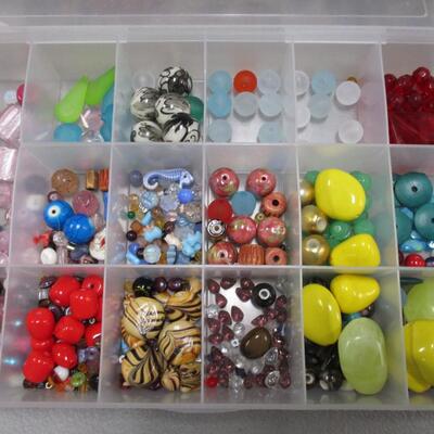 Storage Containers Full Of Beads