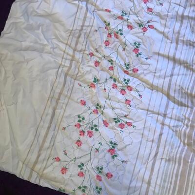 50s Floral Print Table Cloth