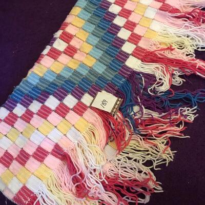Unique Vintage BOHO Rainbow Crochet Throw