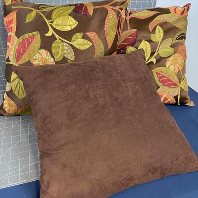 3 Brown Pillows 