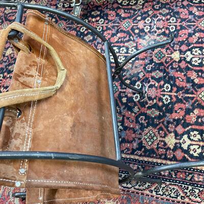 Log Holders with Leather Removable Log Tote