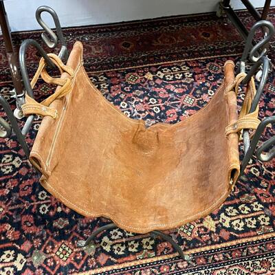 Log Holders with Leather Removable Log Tote