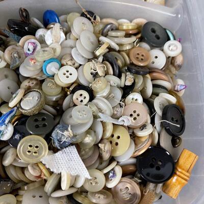 Tubs of Buttons (2) 