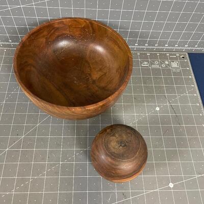 Walnut Bowl and Box, Hand made