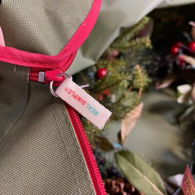 2 Wreath Cases with Garland and wreath