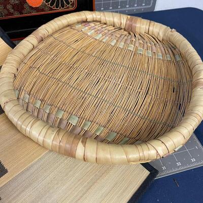 Bamboo Runner , Basket and Tray 