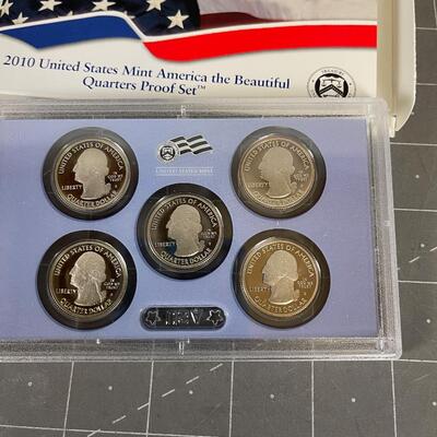 Coins: 2010 United States Mint Quarter Proof Set