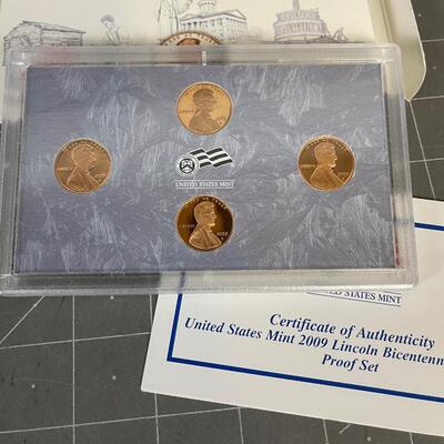 Coins: 2009 United States Mint Lincoln One Cent Proof Set 