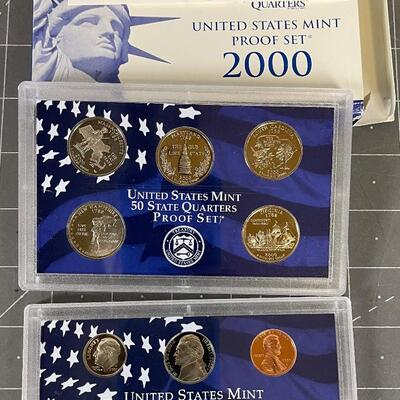 Coins: 2000 United States Mint Proof Set w/State Quarters