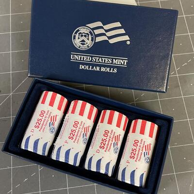 Coin: United States Mint Dollar Rolls  Jefferson and Quincy Adams P & D Uncirculated 