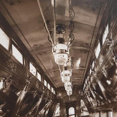 Lot 11: Vintage Huge Poster of Antique Original Train Car Photo