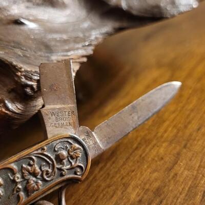 Lot 12: Antique WESTER BROS German IN WINE IS TRUTH Corkscrew Pocketknife