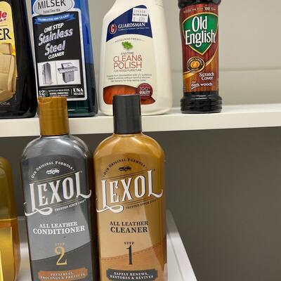 Lot 169. Cleaning products with leather cleaners