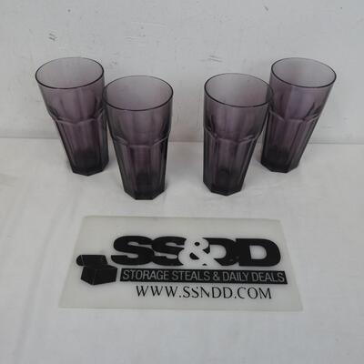 4 Libbey Glasses, Purple