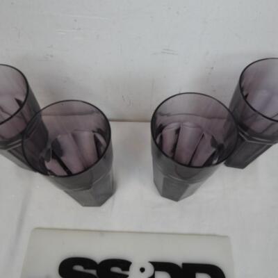 4 Libbey Glasses, Purple