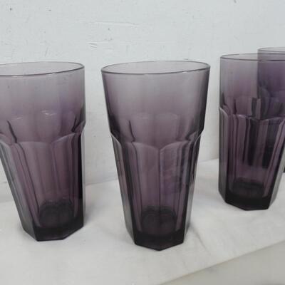4 Libbey Glasses, Purple