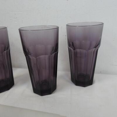 4 Libbey Glasses, Purple