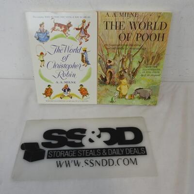 2 Winnie the Pooh books, The World of Christopher Robin-The World of Pooh