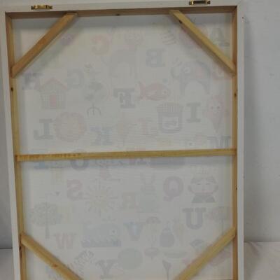 ABC Alphabet Canvas Art 30 x 24 Inch Frame on White Background Ellen Crimi-Trent