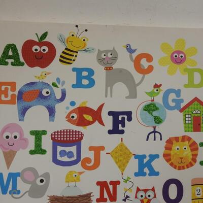 ABC Alphabet Canvas Art 30 x 24 Inch Frame on White Background Ellen Crimi-Trent