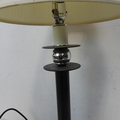 Black Desk Lamp, Works, With Outlet on Base