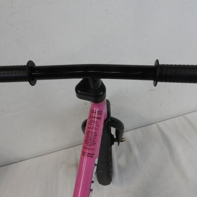 Pink Strider Balance Bike, No Pedals Leg Powered 10 Inch Diameter Wheels