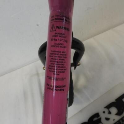 Pink Strider Balance Bike, No Pedals Leg Powered 10 Inch Diameter Wheels