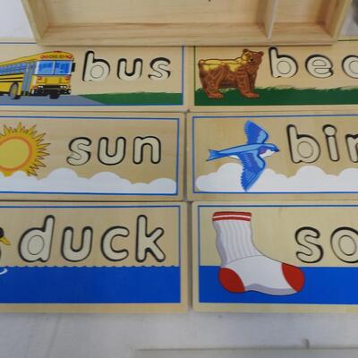 Melissa & Doug 2 Sided Wood Word Learning Board, Disney Matching Game