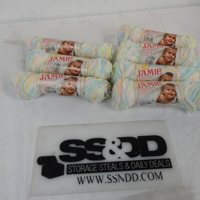 7 Skeins Yarn "Floral" Pastel Colors by Jamie Brand