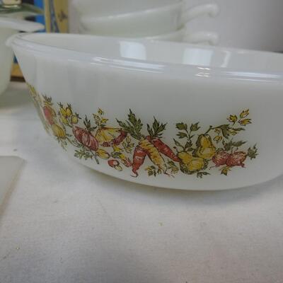 31 pc Dyna-Ware Fire-King Anchor Hocking Lifetime Ovenware WITH BOX - Vintage