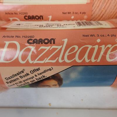 12 Skeins of Caron Dazzleaire Yarn, Country Peach
