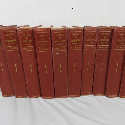 10 Vintage Non-Fiction Books: The Book Of Knowledge Volumes 1-20