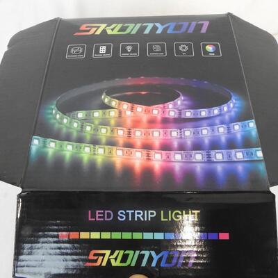 66.4ft RGB LED Light Strip With Remote, Adhesive Used, Lights Work