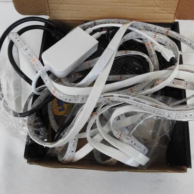 66.4ft RGB LED Light Strip With Remote, Adhesive Used, Lights Work