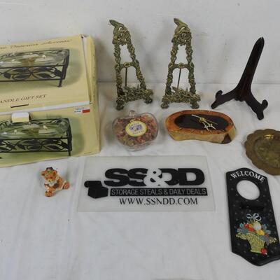 9 pc Home Decor: Home Interior Accents Candle Gift Set, Table Photo Holders