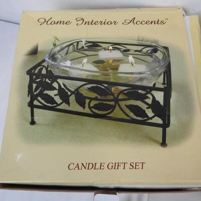 9 pc Home Decor: Home Interior Accents Candle Gift Set, Table Photo Holders