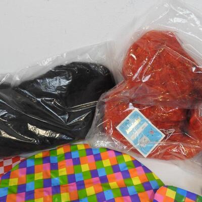Halloween Costume Lot: Large Hat and Bow Tie, Jason Mask and Machete, Make-up