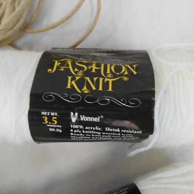 Craft Lot: Twisted Paper Rope, Skeins of Yarn, Twine