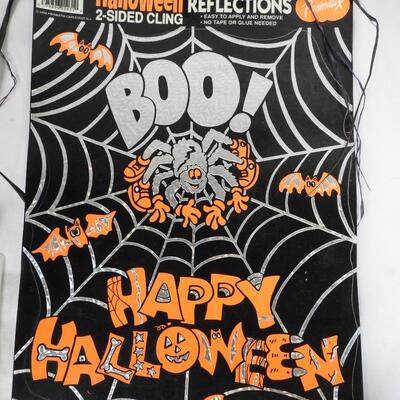 Halloween Lot: Witch Wall Decor, Orange Ceramic Jars, Bear Figurines