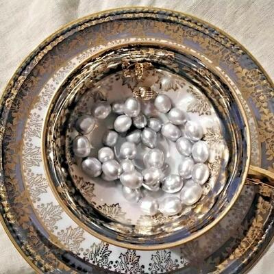 Rare Silver South Sea Natural Baroque Pearl Necklace 19