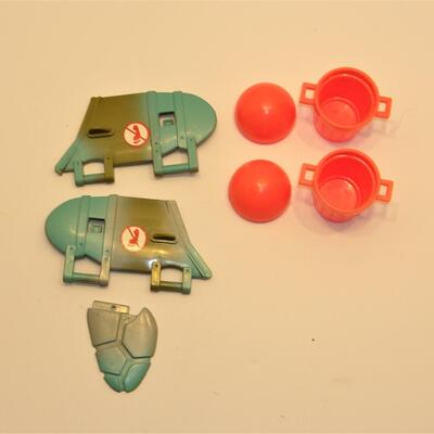 Vintage TMNT Playmate Toys Turtle Copter Parts - Includes Trashcan Bombs and Wings
