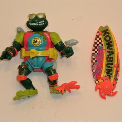Vintage TMNT Playmate Toys 1990 Mike the Sewer Surfer Action Figure