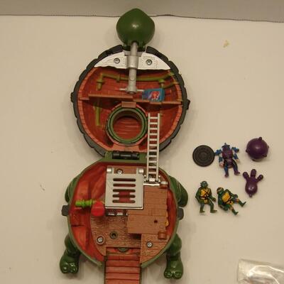 Vintage TMNT 1994 Leonardo's Mini Mutant Lair Micro Playset