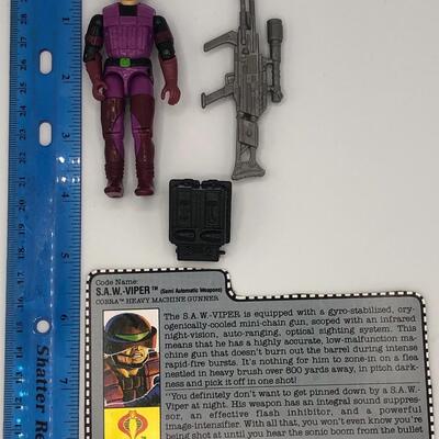 Vintage Hasbro GI Joe 1990 S.A.W Viper  Action Figure